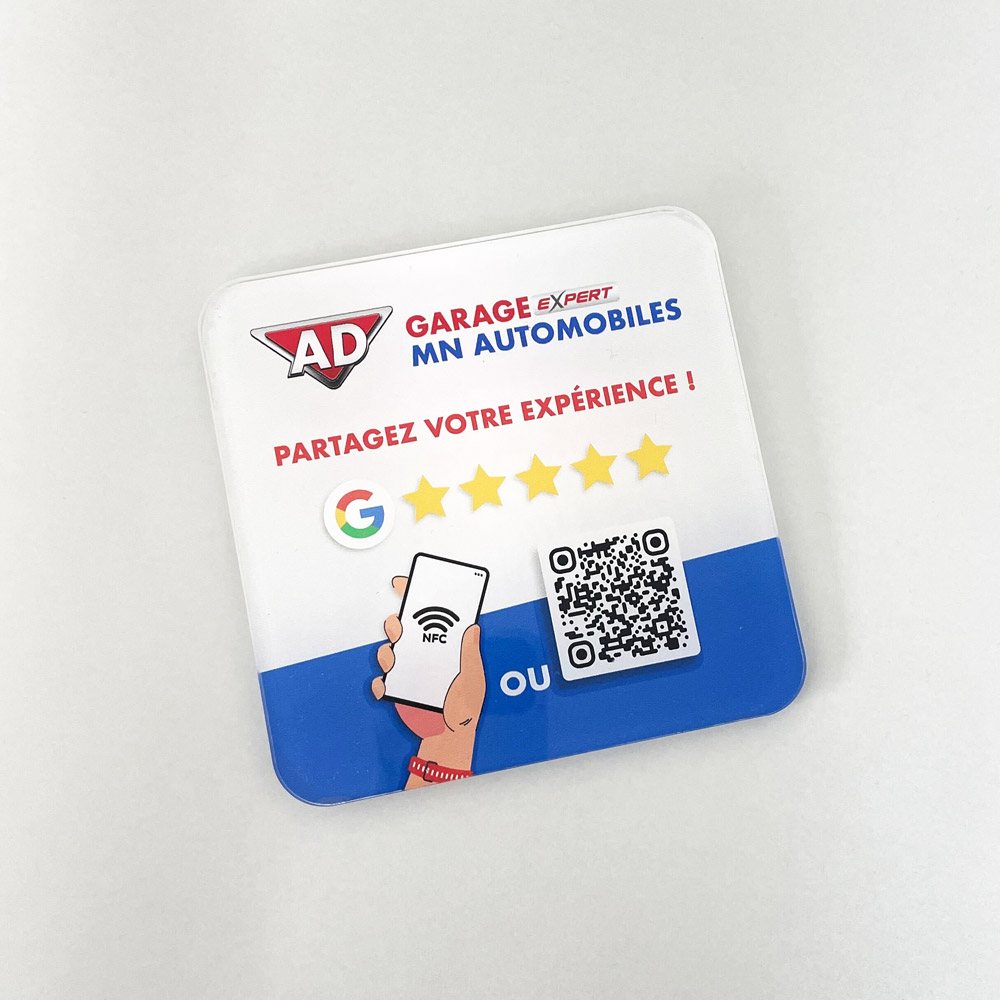 plaque-nfc-mn-auto Plaque NFC personnalisée Garage MN Auto Capens