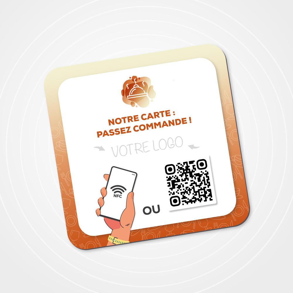plaque-nfc-restaurants Plaque NFC personnalisée Menu Restaurant