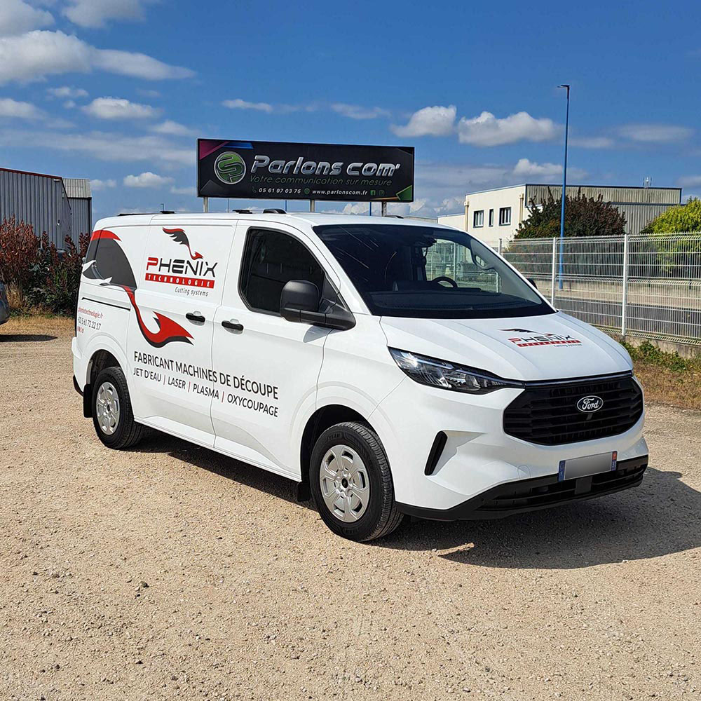 Marquage publicitaire véhicule Ford Transit